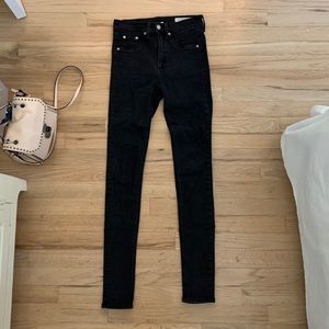 Rag & Bone black high rise skinny
